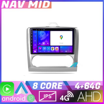 Navigatie Ford Focus 2 Automat KIT 140 automatic EDOTEC-LITE Android Ecran 720P Octa Core 4 64 Carplay