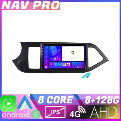Navigatie Kia Picanto 2011 2015 KIT 217 EDOTEC-LITE Android Ecran 720P Octa Core 8 128 Carplay