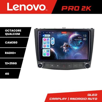 Navigatie Lexus IS 2005-2011 Lenovo Kit- IS 8 core QLED 2K 12+256 360 Android Waze USB Navigatie Internet Youtube Radio