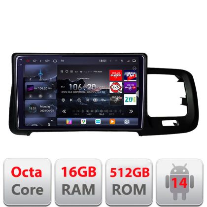 Navigatie Volvo S60 2014-2018 cu sistem Sensus Connect Edotec Kit-s60-14 8 core QLED 2K 12+256GB 360 Android Waze USB Navigatie Internet Youtube R