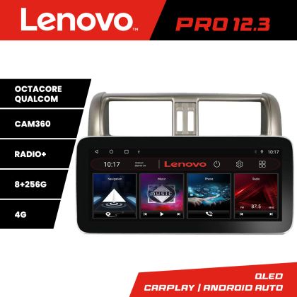 Navigatie TOYOTA Prado 2010-2013 K-347 Lenovo PRO 8+256 12.3 inch qled android 4G DSP gps internet