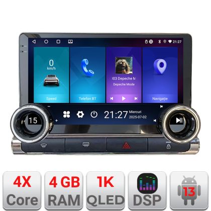 Navigatie Citroen C3 2017-2024 ecran color de fabrica dedicata Android cu butoane radio gps internet 4+64 InCell display Qled 1K Rockchip Kit-+EDT-E211-RK
