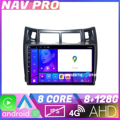Navigatie Toyota Yaris 2008 2011 KIT YARIS08 EDOTEC-LITE Android Ecran 720P Octa Core 8 128 Carplay