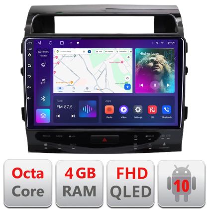Navigatie Toyota Land Cruiser V8 L200 2009-2020 dedicata Android QLED octa core 4+64 4G DSP FHD carplay android auto radio gps internet Android kit-381-type-b+EDT-E310v3