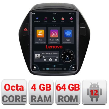 Navigatie Hyundai IX35 2010-2015 tip tesla radio gps internet Qualcomm 8X 8+128 360 4G carplay android auto  kit-tesla-361+