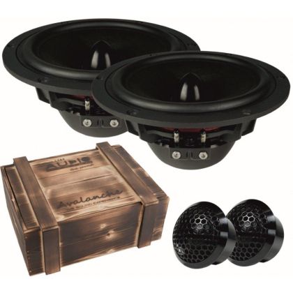 Set 2 Difuzoare componente, Audio System Avalanche 165-2 complet, 160 watts, 165 mm, 6.5", 4 ohm, set cu filtre High End