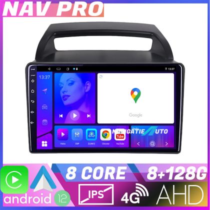 Navigatie Kia Carnival 2006 2014 EDOTEC-LITE Android Ecran 720P Octa Core 8 128 Carplay