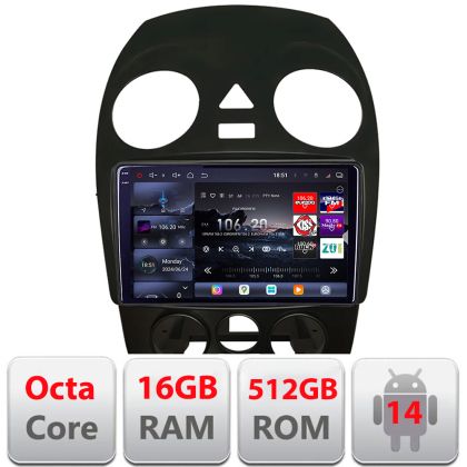 Navigatie VW Beetle 2005-2010 Android radio gps internet 8 core QLED 2K 12+256GB 360 Edotec