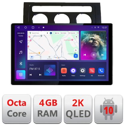 Navigatie dedicata VW Touran 2003-2009 clima automata N-touran2 Edonav ecran 13" 2K 4+32 Android Waze USB Navigatie 4G 360 Tos