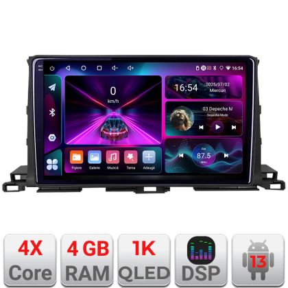 Navigatie Toyota Highlander 2013-2018 Android radio gps internet 4+64 InCell Display 1K KIT-highlander13+EDT-E210-RK