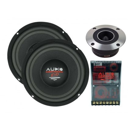 Set 4 Difuzoare componente, Audio System X 200-4 FREE AIR FLAT EVO 2, 250 mm, 8", 200 watts, 3 ohm