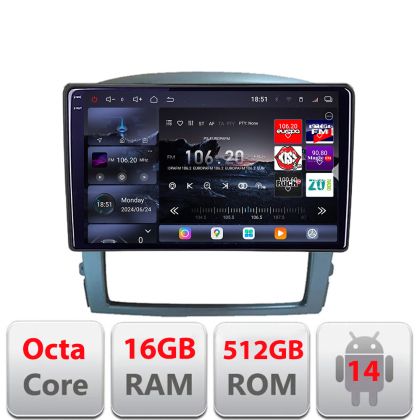 Navigatie Kia Sorento 2006-2009 Android radio gps internet 8 core QLED 2K 12+256GB 360 Edotec