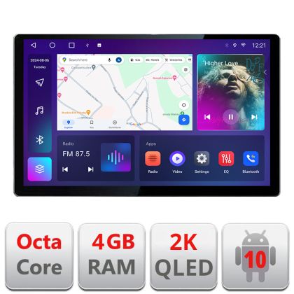 Navigatie dedicata Dacia Duster dupa 2019 N-199 Edonav ecran 13" 2K 4+32 Android Waze USB Navigatie 4G 360 Toslink Youtube Radio V1