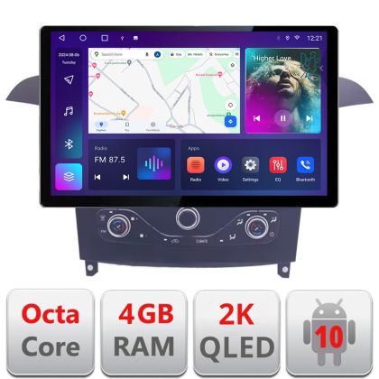 Navigatie Ford S-max 2006-2014 Qled 2K Octa Core 4+32 LTE 4G DSP Wifi 5Ghz android auto carplay radio gps internet KIT-smax-navi+EDT-E413-2K