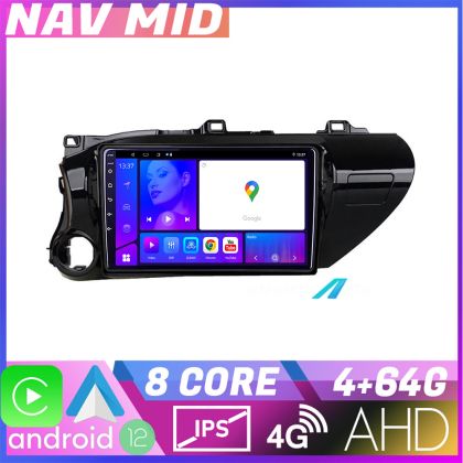 Navigatie Toyota Hilux 2016 KIT TY59 EDOTEC-LITE Android Ecran 720P Octa Core 4 64 Carplay