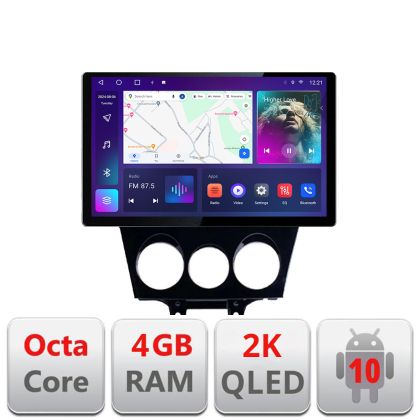 Navigatie dedicata Mazda RX8 2003-2008 Edonav ecran 13" 2K 4+32 Android Waze USB Navigatie 4G 360 Toslink Youtube Radio kit-rx