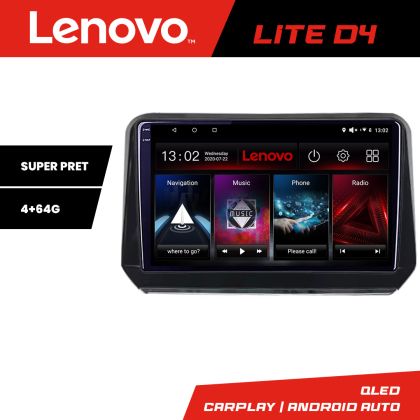 Navigatie Mitsubishi Outlander 2021- Lenovo QLED 1K 4+64 WIFI 5Ghz carplay android auto Android kit-outlander2023+EDT-LITE-D4-10-4+64