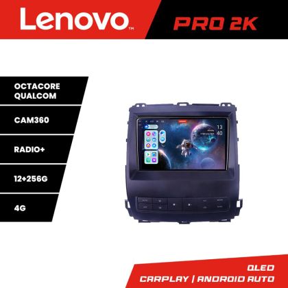 Navigatie Toyota Prado J120 2002-2009 Lenovo Kit- j120 8 core QLED 2K 12+256 360 Android Waze USB Navigatie Internet Youtube Radio v1
