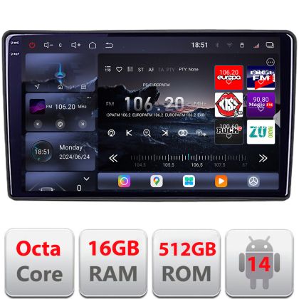 Navigatie Alfa Romeo 159 2005-2011 Qled 2K Octa Core 16+512 LTE 4G DSP Wifi 5Ghz android auto carplay radio gps internet Kit-+EDT-E809-2K