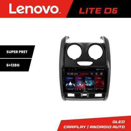 Navigatie Dacia Duster 2012-2019 Lenovo Kit-157 8 core 6+128 GB Android Waze USB Navigatie Internet Youtube Radio