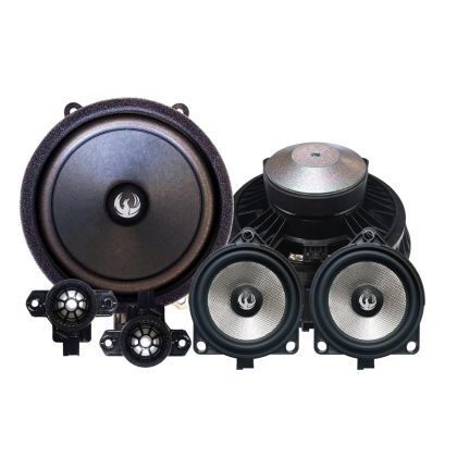Set 2 Difuzoare componente, pe 3 cai si subwoofer VOLVO 2016+, Phoenix Gold ZD, 100 watts, 165 mm, 6.5", 4 ohm
