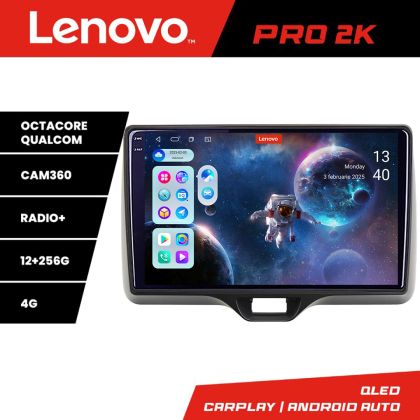 Navigatie Toyota Yaris 2020- Android radio gps internet 8 core QLED 2K 12+256 360 Lenovo