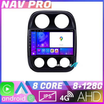 Navigatie Jeep Compass 2010 2016 KIT 2500 EDOTEC-LITE Android Ecran 720P Octa Core 8 128 Carplay