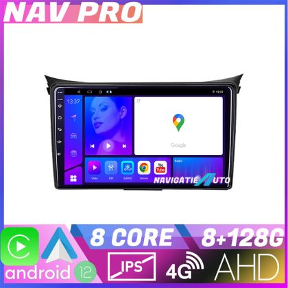 Navigatie Hyundai I30 2011 2016 EDOTEC-LITE Android Ecran 720P Octa Core 8 128 Carplay