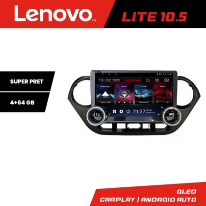 Navigatie Hyundai I10 2013-2019 Kit-HY38 Lenovo  8 core 4+64 10.5 inch Incell 1K android Wifi 5Ghz gps internet
