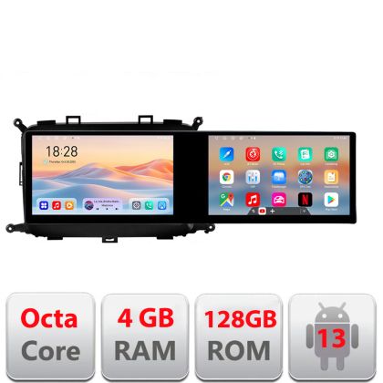 Navigatie Kia Carens 2013-2018 Kit-2023 Edotec 2 ecrane  8 core 4+128 21.6 inch Incell android Wifi 5Ghz gps internet