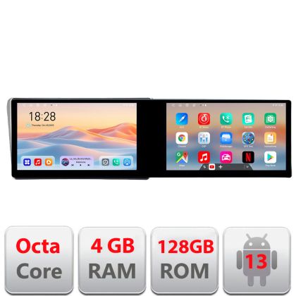 Navigatie Toyota Avensis 2003-2008 Kit-avensis03 Edotec 2 ecrane  8 core 4+128 21.6 inch Incell android Wifi 5Ghz gps internet 32