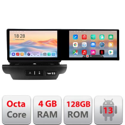 Navigatie Kia Ceed 2018-2020 Edotec 2 ecrane  8 core 4+128 21.6 inch Incell android Wifi 5Ghz gps internet  KIT-ceed18
