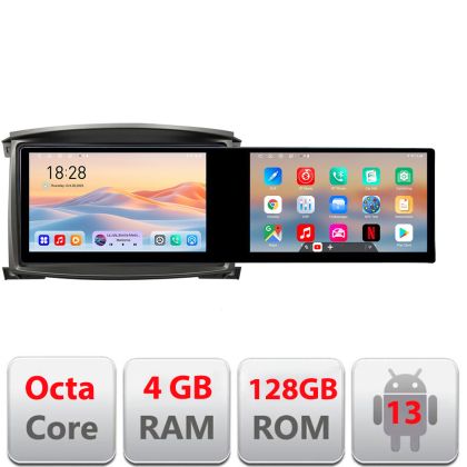 Navigatie Toyota Land Cruiser L100 2002-2006 Edotec 2 ecrane  8 core 4+128 21.6 inch Incell android Wifi 5Ghz gps internet  KIT-L105-automatic