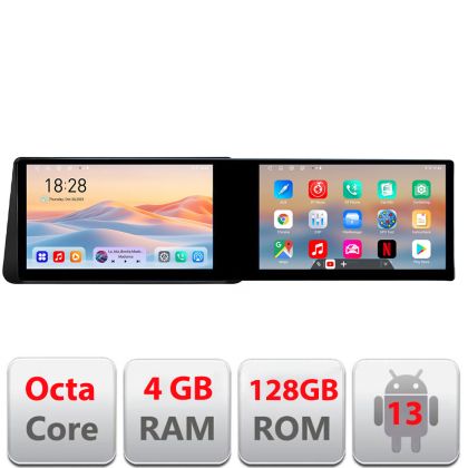 Navigatie Nissan Micra 2014-2019 Edotec 2 ecrane  8 core 4+128 21.6 inch Incell android Wifi 5Ghz gps internet