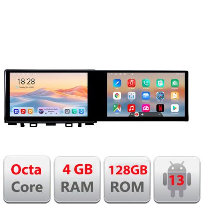 Navigatie Kia Stonic 2016-2020 Edotec 2 ecrane  8 core 4+128 21.6 inch Incell android Wifi 5Ghz gps internet  Kit-Stonic