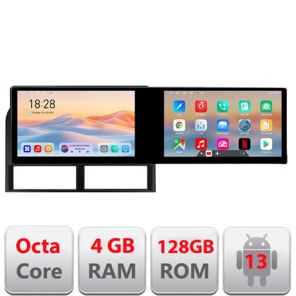 Navigatie Jeep Grand Cherokee 1999-2004 Kit-cherokee-old Edotec 2 ecrane  8 core 4+128 21.6 inch Incell android Wifi 5Ghz gps internet et GPS WI