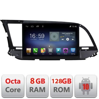 Navigatie Hyundai Elantra 2015-2018 F-581 Octa Core cu Android Radio Bluetooth Internet GPS WIFI DSP 8+128GB 4G