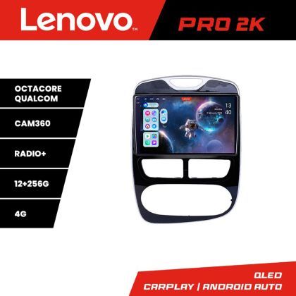 Navigatie Renault Clio 4 V1 Lenovo Kit-467 8 core QLED 2K 12+256 360 Android Waze USB Navigatie Internet Youtube Radio