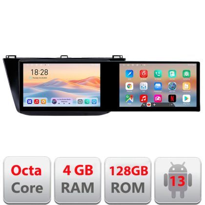 Navigatie VW Tiguan dupa 2016 Kit-5883 Edotec 2 ecrane  8 core 4+128 21.6 inch Incell android Wifi 5Ghz gps internet  C