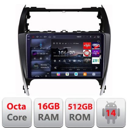 Navigatie Toyota Camry 2012-2018 Android radio gps internet 8 core QLED 2K 16+512GB 360 Edotec
