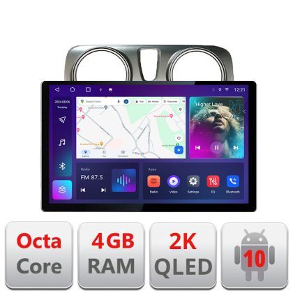 Navigatie dedicata Dacia Dokker Edonav ecran 13" 2K 4+32 Android Waze USB Navigatie 4G 360 Toslink Youtube Radio kit-