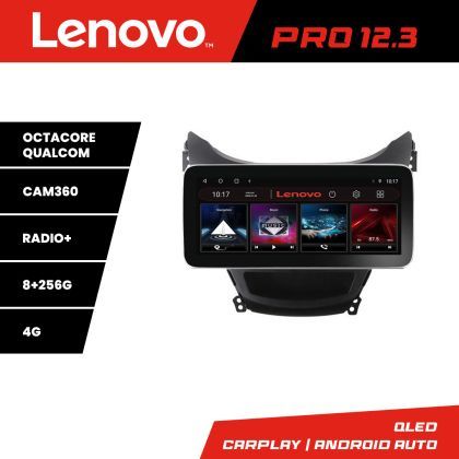 Navigatie Hyundai Elantra 2011-2013 K-092 Lenovo PRO 8+256 12.3 inch qled android 4G DSP gps internet  Q