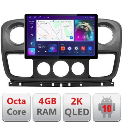 Navigatie dedicata Opel Movano, Renault Master 2010-2021 Edonav ecran 13" 2K 4+32 Android Waze USB Navigatie 4G 360 Toslink Yotube V2