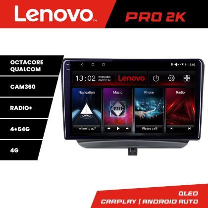 Navigatie Ford Turneo Courier Transit Courier 2014-2021 Lenovo Qled 2K Octa Core 4+64 360 DSP carplay android auto radio gps internet kit-turneo+PRO-2K-9-4+64