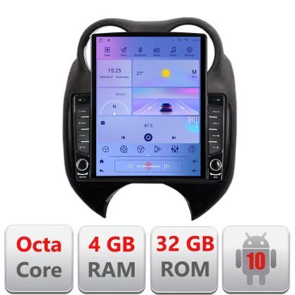 Navigatie Nissan Micra 2010-2014 Android radio gps internet  Octa Core 4+64 LTE KIT-micra2010+EDT-E709