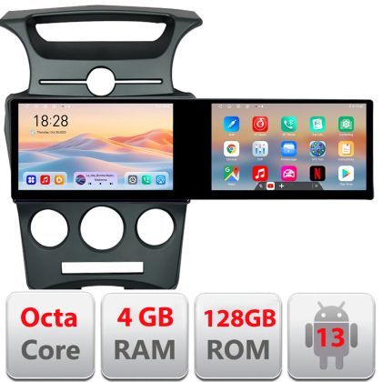 Navigatie Kia Carens 2006-2012 clima automata Edotec 2 ecrane  8 core 4+128 21.6 inch Incell android Wifi 5Ghz gps internet  KIT-carens-2006