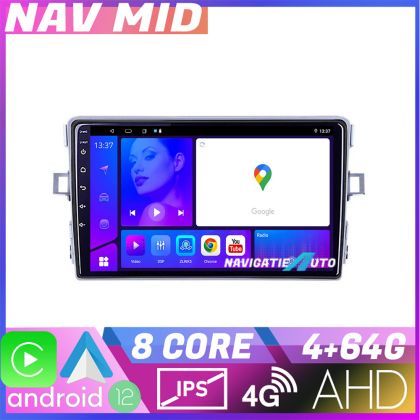 Navigatie Toyota Verso 2010 2016 KIT 133 EDOTEC-LITE Android Ecran 720P Octa Core 4 64 Carplay