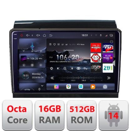 Navigatie Fiat Ducato Citroen Jumper Peugeot Expert 2006-2018 variante cu radio cd sau navigatie de fabrica Android 16+512GB Edotec
