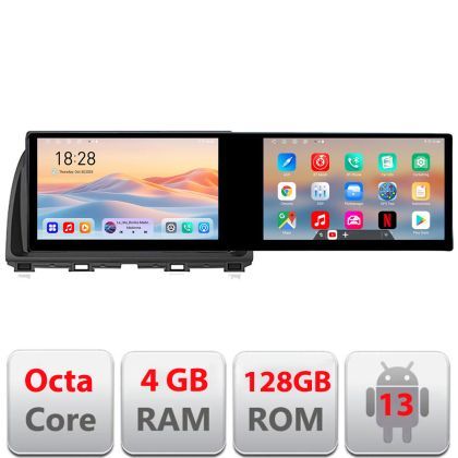 Navigatie MAZDA CX-5 2012- Manual Kit-212 Edotec 2 ecrane  8 core 4+128 21.6 inch Incell android Wifi 5Ghz gps internet a