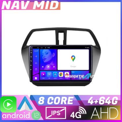 Navigatie Suzuki S Cross Octa Core KIT 337 EDOTEC-LITE Android Ecran 720P Octa Core 4 64 Carplay